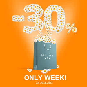 Only a week-30% on your favorite brands in the BROCARD store!